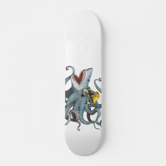 Sid riding Sharktopus skateboard (Voorkant)