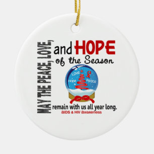 SIDA VIH Noël 3 Globe des neiges Ornements