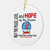 SIDA VIH Noël 3 Globe des neiges Ornements (Gauche)