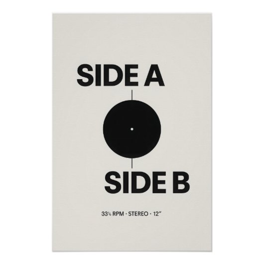 Side A - Side B - Vinyl - Poster (Devant)