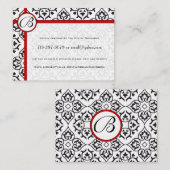 Side Borders Black Damask Reactie Website Kaarten (Voorkant / Achterkant)