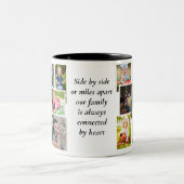 Side by Side Miles Apart Family Photo Cafe Mug (Centre)
