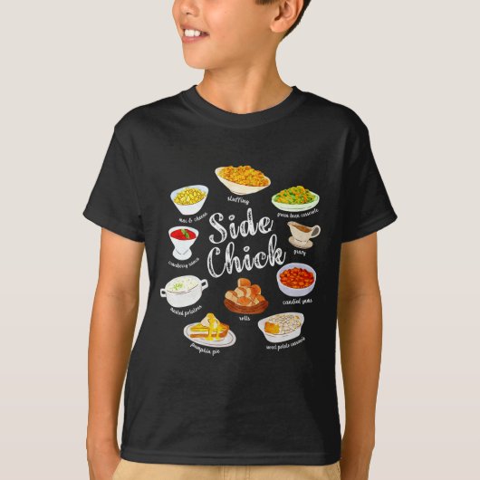 Side Chick,funny Thanksgiving Dishes Gift Tee Men T-shirt (Voorkant)