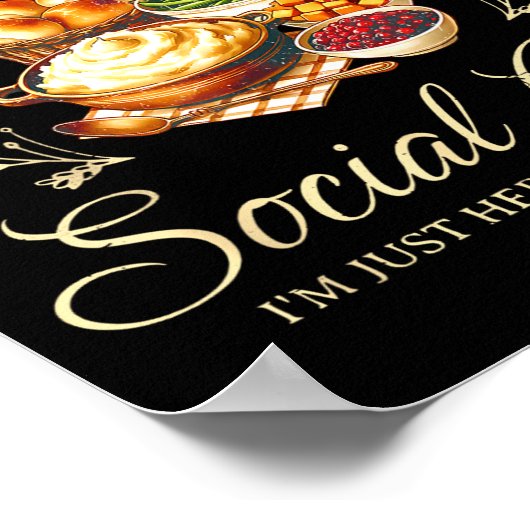 Side Chick Funny Thanksgiving Friendsgiving Turkey Poster (Hoek)