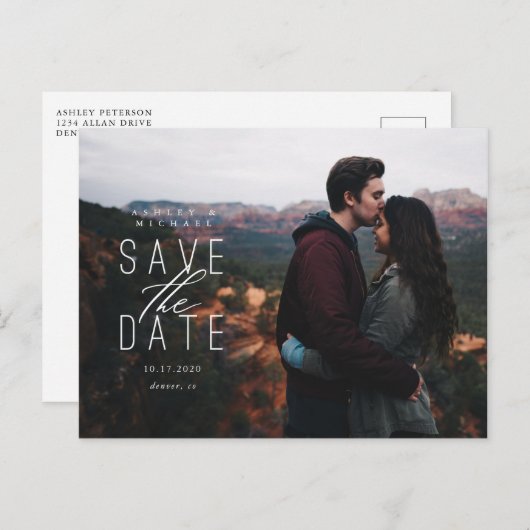 Side empilé Enregistrer la carte postale Date (Devant / Derrière)