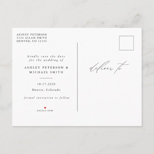 Side empilé Enregistrer la carte postale Date (Dos)