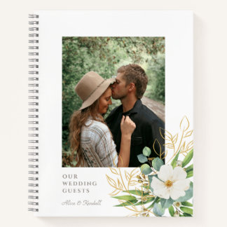 Side Floral Photo Budget Gastenboek Notitieboek
