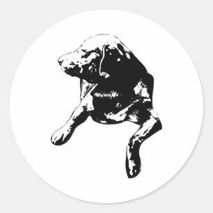 Side-Gaze Lab, Scherpe Lijnen Ronde Sticker