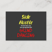 Side Hustle vs. Grind Dancing Neon Yellow Text Visitekaartje (Voorkant)