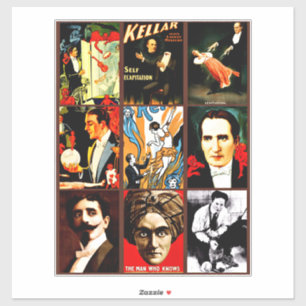 side show freaks goochelaars illusionisten helderz sticker