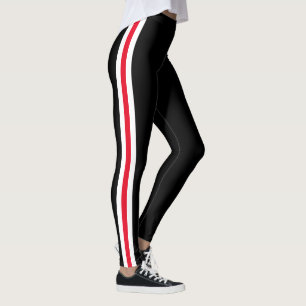 Side Side Stripe Leggings noirs Choisissez votre c