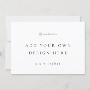 SIDE SIMPLE 5 x 7 pouces Invitation Card Paysage