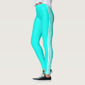 Side Stripe Turquoise Leggings bleus Choisissez vo (Gauche)