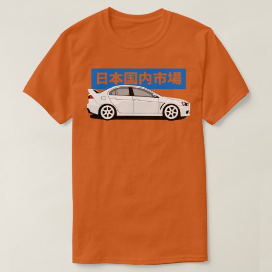 Side Uitzicht Lancer Evo X T-shirt (Design voorkant)