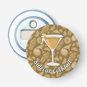 Sidecar Cocktail Button Flesopener