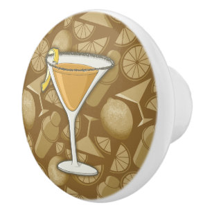 Sidecar cocktail keramische knop
