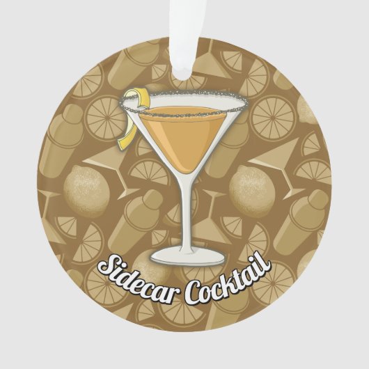 Sidecar cocktail ornament (voorkant)