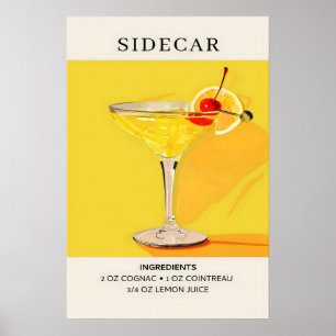 Sidecar cocktail poster