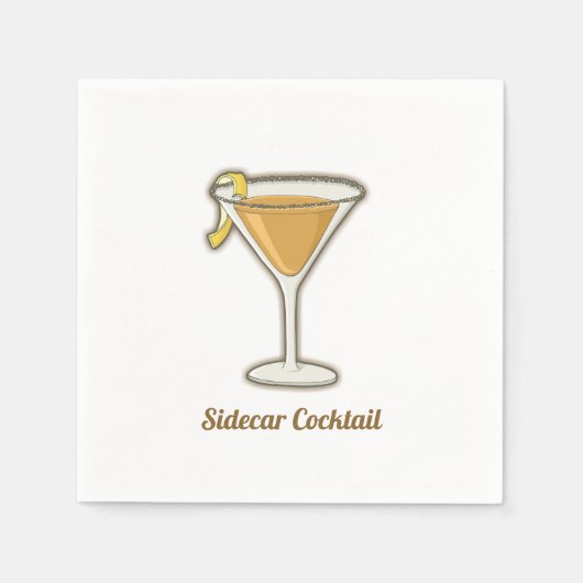 Sidecar cocktail servet (Voorkant)