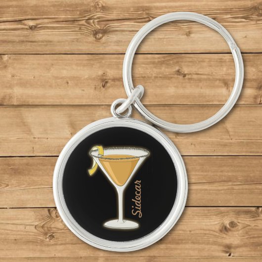 Sidecar cocktail sleutelhanger
