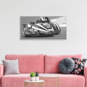 Sidecar outfit op racebaan canvas afdruk (Insitu (Woonkamer))