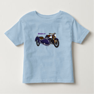 Sidecar paarse motorrijwielillustratie kinder shirts