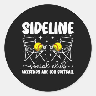 Sideline Social Club Zachte Mama Van Een Zachte Sp Ronde Sticker
