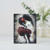 Sidelong (rood) briefkaart (Staand voorkant)