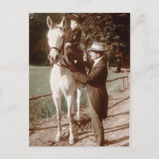 Sidesaddle-paar Briefkaart (Voorkant)