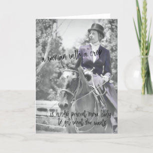 SIDESADDLE-Wenskaart Bedankkaart