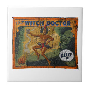 Sideshow Banner Witch Doctor Tegeltje