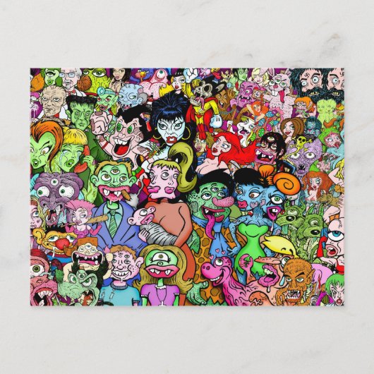 Sideshow Freaks Briefkaart (Voorkant)