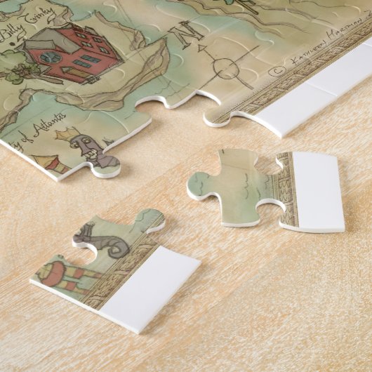 Sideshow Monkey Monkey Carte, puzzle (Côté)