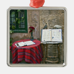 Sidewalk cafe, Chania, Kreta, Griekenland Metalen Ornament