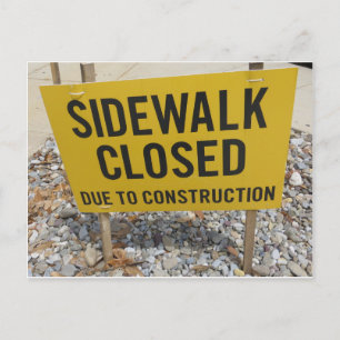 Sidewalk Closed Briefkaart