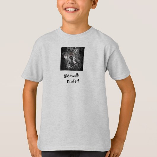 Sidewalk Surfer Pro Image Grey Skater T-shirt (Devant)