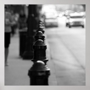 Sidewalk-verkeersketen Poster