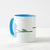 Sideways Blue Flowers Mok (Voorkant links)