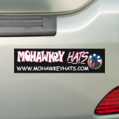Sideways Mohawkey Monkey bumper sticker (Op auto)