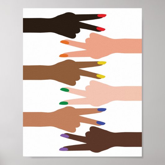 Sideways Peace Signaleert Poster (Voorkant)