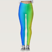 Sideways Rainbow Gradient Leggings (Voorkant)