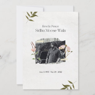 Sidhu moose wala rip kaart