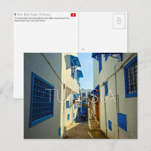 Sidi Bou Said, Tunesië Reisansichtkaart Briefkaart