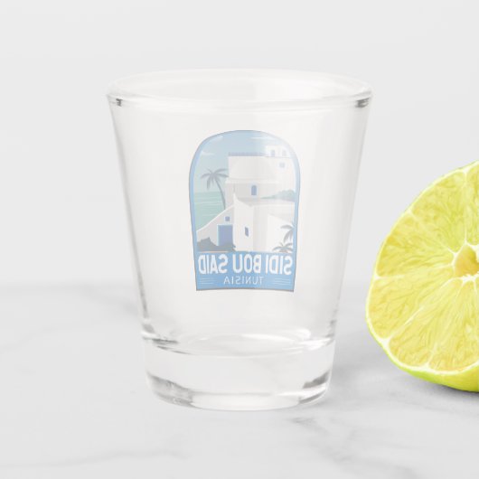 Sidi Bou zei dat de Tunesische Reiskunst was Shot Glas (Achterkant)