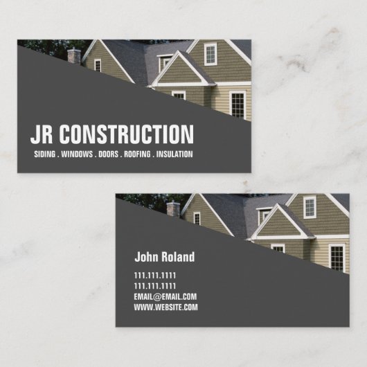 SIDING WINDOWS DOORS ROOFEND INSULATION BUSINE VISITEKAARTJE (Voorkant / Achterkant)