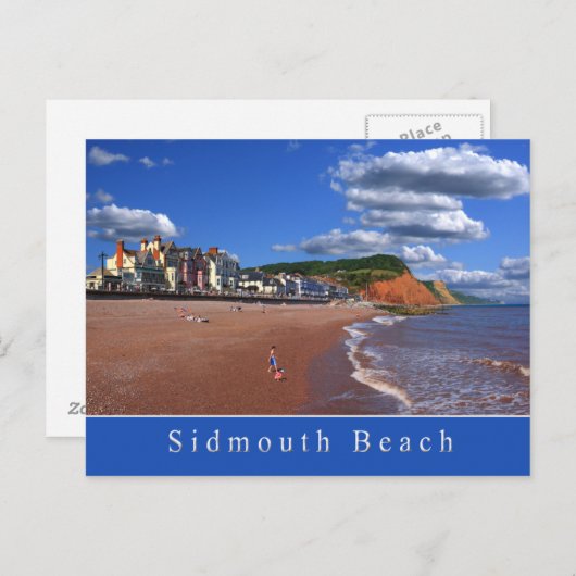 Sidmouth Beach Briefkaart (Voorkant / Achterkant)