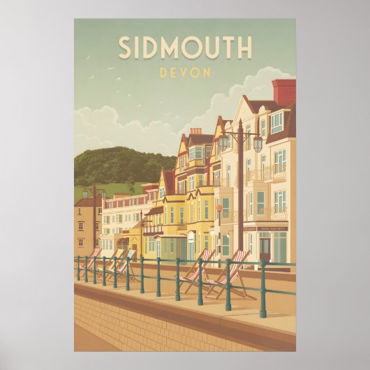 Sidmouth Devon Reisposter Poster (Voorkant)