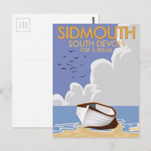 Sidmouth South Devon vintage reisposter. Briefkaart
