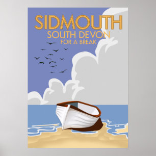 Sidmouth South Devon vintage reisposter. Poster
