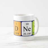 Sidney nom de table périodique tasse (Devant droit)